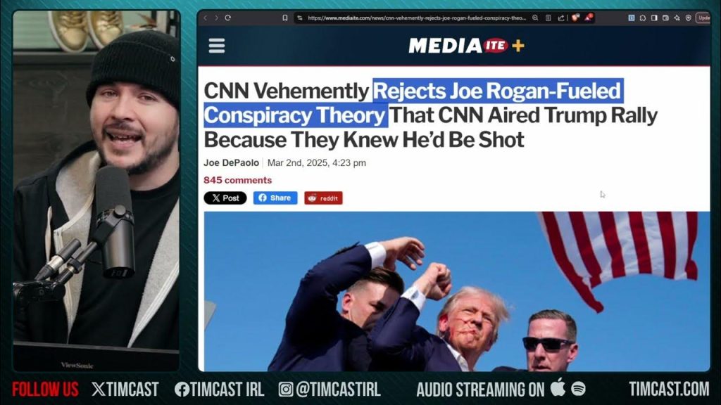 CNN PANICS After Joe Rogan Questions Them Streaming Trump Assassination Attempt But NO OTHER Rally