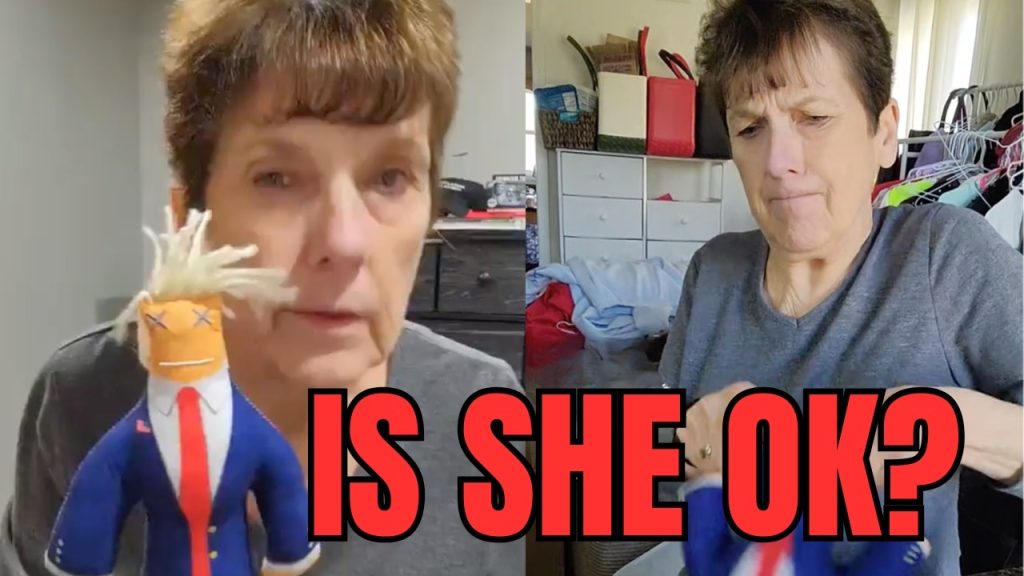 Women Beats A Trump Doll and Claims it helps her cope